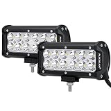 Auxbeam 7" LED Light Bar 36W Spot Off Road Driving Light Waterproof for Trucks 4x4 Military Mining Boating Farming and Heavy Equipment