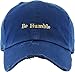 KBSV-078V NAV Be Humble Vintage Distressed Dad Hat Baseball Cap Polo Style Adjustable