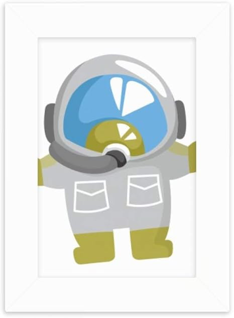 Amazon Co Jp Diythinker 宇宙とエイリアン かわいい宇宙飛行士 デスクトップフォトフレーム 写真ディスプレイ 装飾アートペイント ホーム キッチン