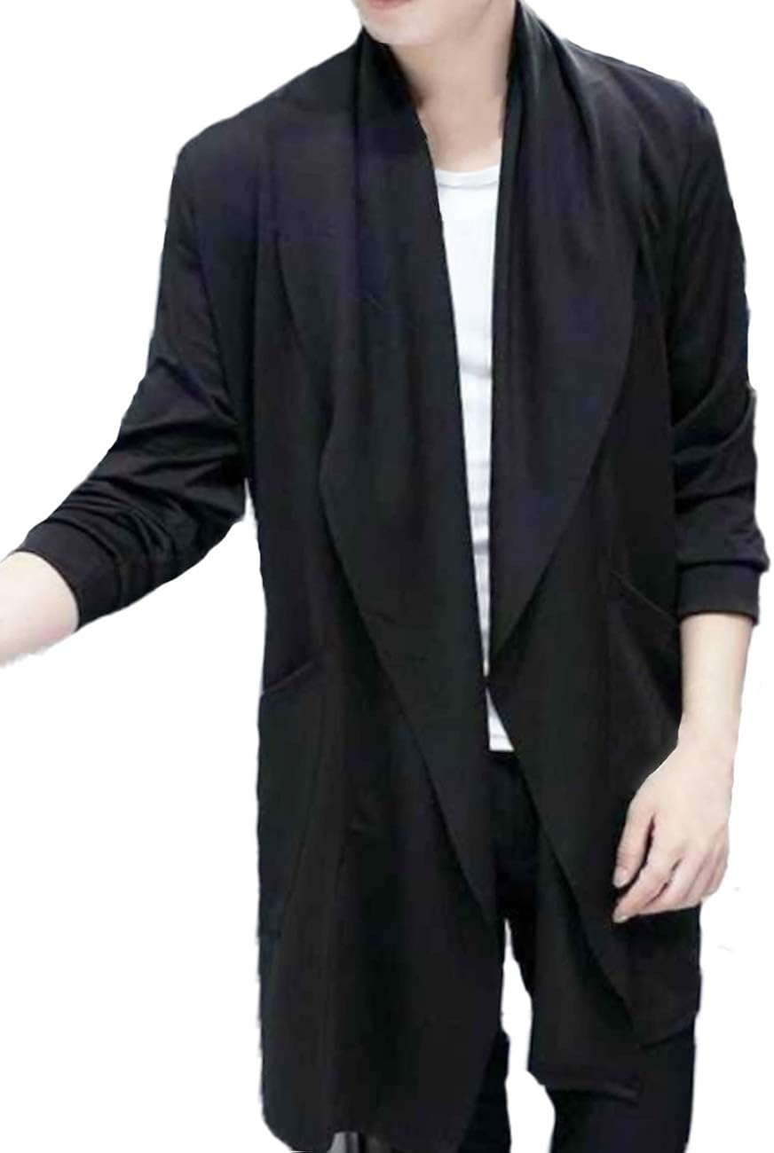 Urbane Style カーディガン メンズ ロング 大きいサイズ ジャケット コート ドレープ カーディガン 通販 Amazon