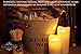 Maison Luxuries Ambilux Moving Wick Unscented Flickering Battery Operated Electric LED Flameless Candle with Timer and Remote Control - 100% (3.5