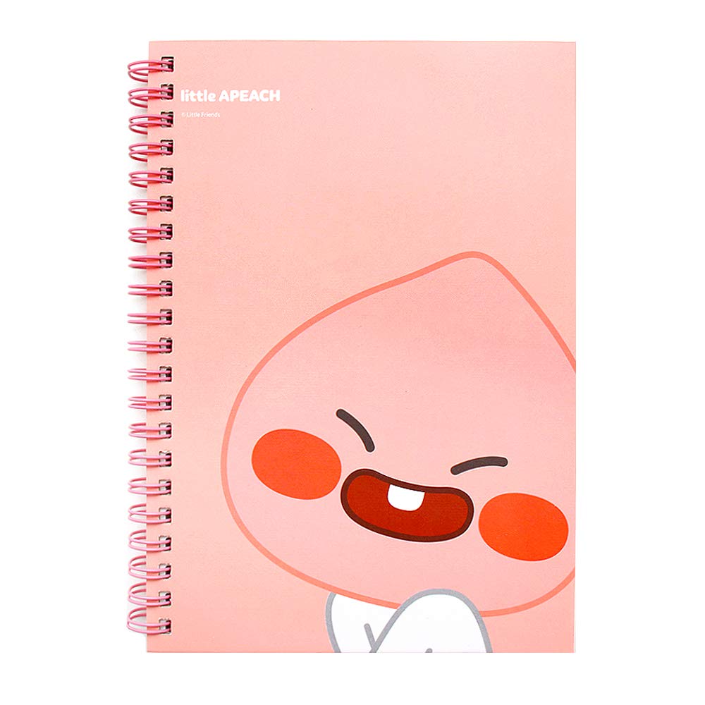 Kakao Friends Spirale Bounding Hardcover Index B6 Notepad, Notebook (Apeach)