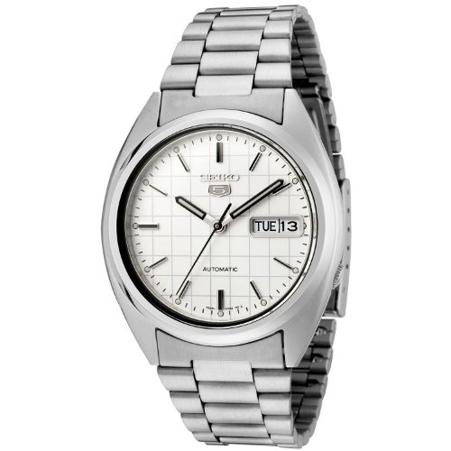 Seiko Men's SNXF05 5 Automatic White Dial