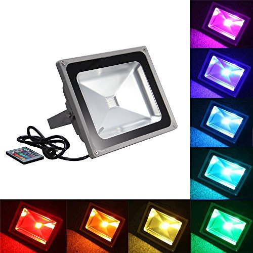 NEWSTYLE 50W High quality RGB Waterproof LED FloodLight 16 Different Color Tones with Memory Function & Remote Control For Outdoor Hotel Garden