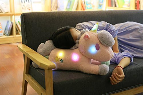 JWTX Stuffed Plush Toy Light up Musical Pink Unicorn 21.6in