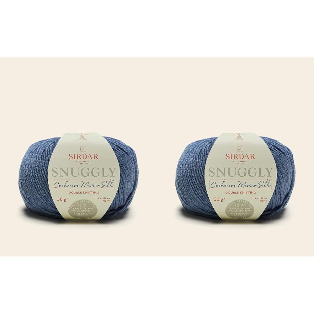 Sirdar Snuggly Cashmere Merino Silk DK Double Knitting, Prince Charming (304), 50g (Pack of 2)