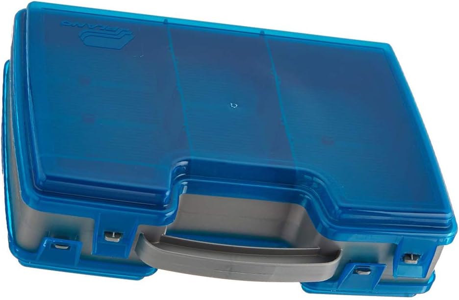 Plano Large 2 Sided Tackle Box, Metallic Gray & Blue, Medium: Sports & Outdoors