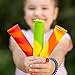 ICE DELISH 6 pack Silicone Popsicle Molds - Fun Rainbow Colors - Make Healthy Desserts for the Family, or “Adult Beverage” Ice Pops!