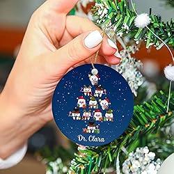Personalized Teeth Christmas Ornament Gift for