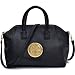 Dasein Faux Buffalo Leather Golden Emblem Weekender Tote, Satchel, Shoulder Bag, Tablet iPad Bag