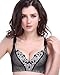 ETOSELL Women Push Up Underwire Padded Up Embroidery Lace Bra Brassiere (32A, Black)