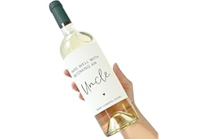 Baby Announcement Wine Label, Uncle Pregnancy Announcement Gift, Pairs Well With Becoming an Uncle, Gift for Uncle, Set of 2