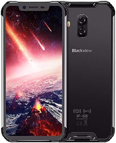 Blackview BV9600 PRO - Android 8.1 4G LTE Outdoor Smartphone,6.21" 19:9 FHD AMOLED Display (Ultra-Narrow Bezels),Helio P60 6GB+128GB,5580mAh Battery,IP68/IP69K Waterproof/Dustproof,NFC (Silver)
