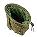 CISNO Military Small Molle Belt Tactical Magazine Dump Drop Reloader Pouch Bag W/Mesh(Army Green)