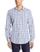 Goodthreads Men's Standard-Fit Long-Sleeve Gingham Poplin Shirt, Blue/Grey, Large