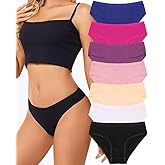 Datoucai Garden Cotton Underwear for Women Sexy Low Rise Ribbed Breathable Soft Hipster Full Coverage Briefs Cheeky