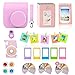 Fujifilm Instax Mini 9 or Mini 8 Camera Accessories Bundle 11 PC Gift kit Set Includes Pink Instax Case + Strap, 2 Fuji Albums, Filters, Selfie Lens, Hanging + Creative Frames, 60 Stickers + Gift Box