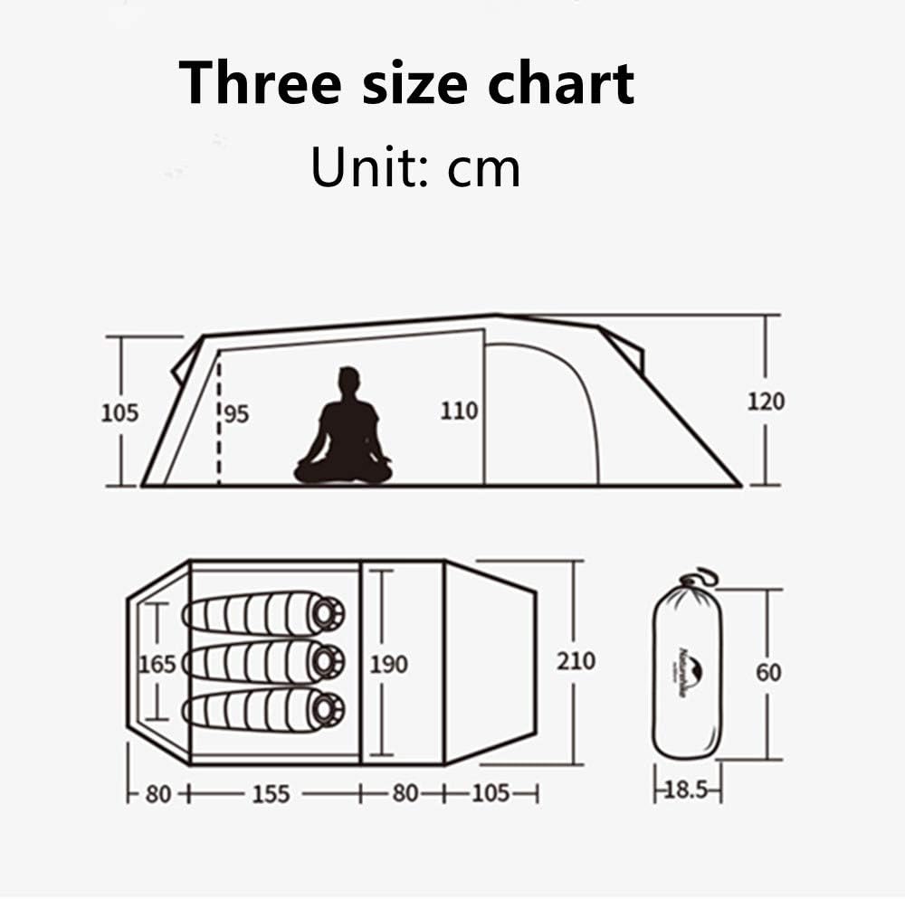 HWLY Opalus Backpacking Tent 3 Person Lightweight Waterproof Camping