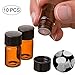 Coolrunner 2 ml (5/8 dram) Amber Glass Essential Oil Bottle with Orifice Reducer and cap- 10 pack