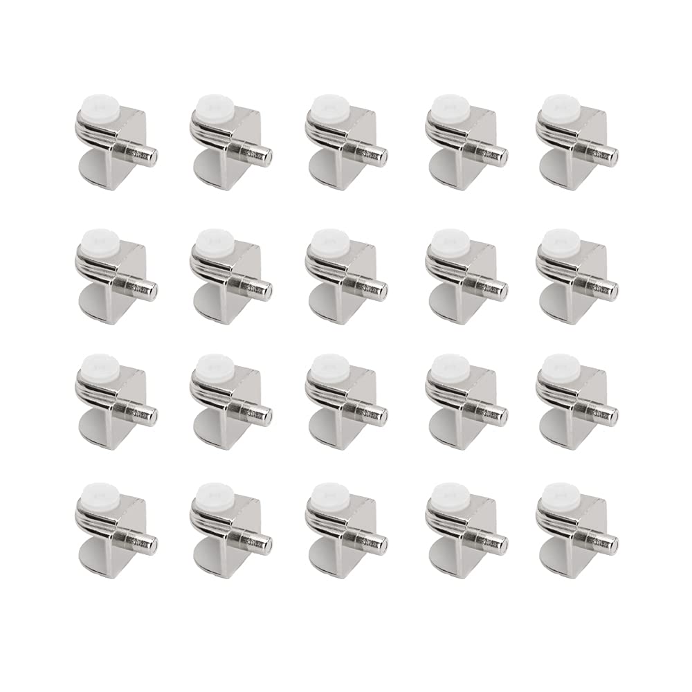 WYAN 20 Pieces Adjustable Glass Shelf Bracket, Shelf Clamp Holder, Glasses Hinge Heavy-Duty Clamp, Suitable for Glass Support