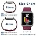 iGK Sport Band Compatible for Apple Watch 38mm, Soft Silicone Sport Strap Replacement Bands Compatible for iWatch Apple Watch Series 3, Series 2, Series 1 38mm Wine Red Small