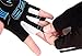WOLFBIKE Non-Slip Gel Pad Gloves Men's Women's Sportswear Bike Bicycle Cycling Riding Short Half Finger Gloves (Blue-2, XL (9-10cm))