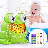 Bubble Machine, Automatic Bubble Maker Blower with A Bottle of Bubble Solution Over 500 Bubbles per Minute Bubble Machines Toy for Kids Toddlers Bath Parties Wedding (Frog)