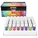 Arteza Glitter Set of 48 Shaker Jars, Colors Glow Under UV Black Light, Extra Fine, All Purpose for Body, Face, Slime, Crafts