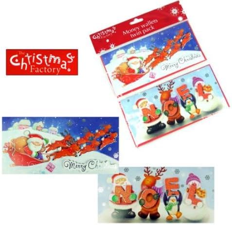 (The Christmas Factory) Christmas Money Wallets (Twin Pack)