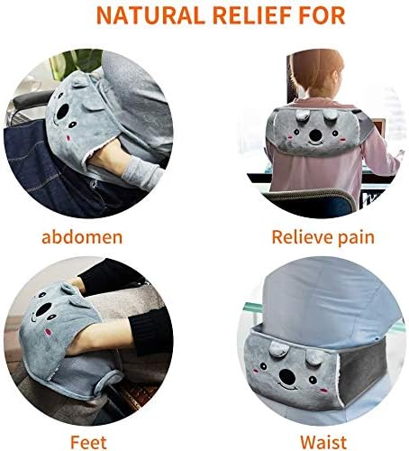 Dibikou Hot Water Bottle Belt, 1L wrap Around Wearable 3 in 1 Hot Water Bag with 130 cm Long Soft Waist Cover - Image 4