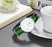 AIBI Men's Watch Analog Quartz Green Nylon Band Waterproof Watches For Mens With 40mm Case