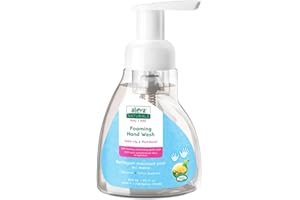 Aleva Naturals Hypoallergenic Foaming Hand Wash Soap, Plant-Based Organic Aloe Vera Formula with Water Lily Scent and Sensitive Skin Friendly for Cleaning Kids Hands - 10.1 fl. oz, 300ml