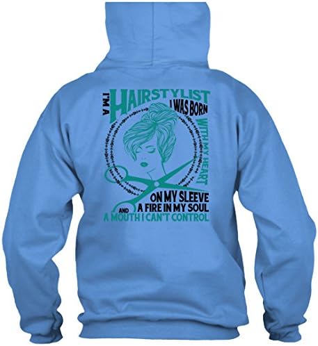 I'm A Hair Stylist T Shirt, I Love Hair Stylist T Shirt Hoodie (XL,Light Blue)