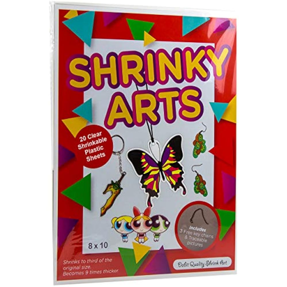 Shrinky Art Paper 20Pack, Dinks Sheets For Boys And Girls, Clear Film Sheets, 654728859183 eBay