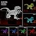 Night Lights for Kids Dinosaur Lamps Kids Night Light 3D Bedside Lamp 7 Colors Change Nightlights Dinosaur Toys with Remote Control Birthday Gifts for Girls Boys Baby (Dinosaur Indoraptor 02)