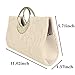 Fashion Road Womens Luxury Evening Wedding Party Purse Clutch Rhinestone Satin Pleated Handbag Wallet Apricot