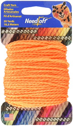 Needloft Craft Yarn, 20-Yard, Bright Orange