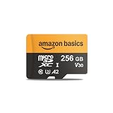 Amazon Basics 256GB microSDXC Memory Card with Adapter for Action Cameras, Full HD, Drones, Tablets, Smartphones, Read Speed Up to 200MB/s, 1-Pack