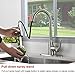 VALISY Lead-Free Modern Stainless Steel Satin Nickel Pull Down Kitchen Sink Faucet, Single Handle 1 or 3 Hole High Arc Kitchen Faucets with Pulldown Sprayer & Deck Plate