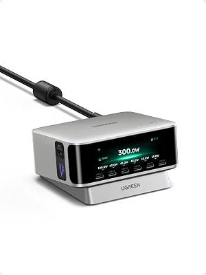 Nexode Pro 300W Caricatore USB C Ricarica Rapido Schermo TFT