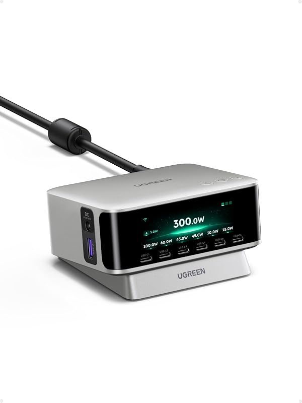 Nexode Pro 300W Caricatore USB C Ricarica Rapido Schermo TFT