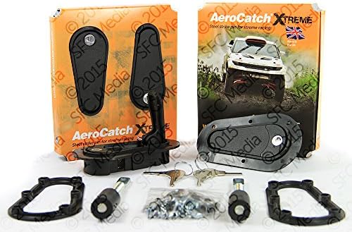 AeroCatch Xtreme Flush Locking Hood Latch Kit - Black - Part # 125-4100