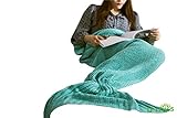 U-miss Mermaid Blanket Crochet and Mermaid Tail Blanket for adult, Super Soft All Seasons Sleeping Blankets(71
