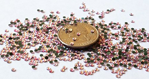 GoldenLiving168 Princess Light Crystal Pink AB Round 1000pcs Rhinestone 2mm (6ss) 3D Acrylic Nail Art Decoration Cellphone Case USA SELLER! FAST SHIPPING!