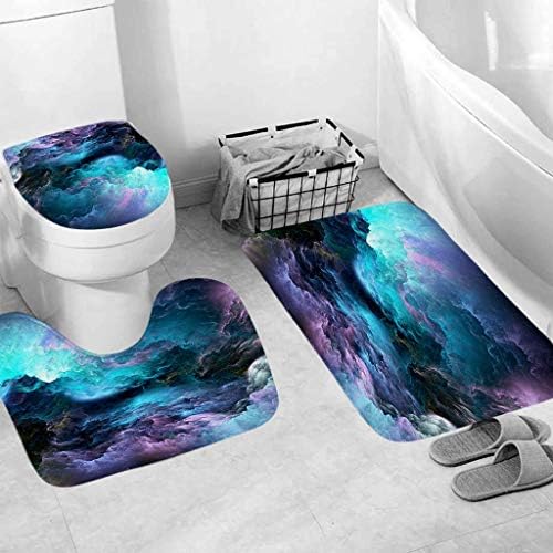 LEEDY 3pcs Non-Slip Fish Scale Bath Mat Bathroom Kitchen Carpet Doormats Decor