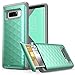 Galaxy Note 8 Case, Clayco Argos Series Premium Hybrid Protective Wallet Case for Samsung Galaxy Note 8 (Built-in Credit Card/ID Card Slot) (MintGreen)
