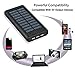 HuaF Solar Charger 24000mAh Power Bank Portable Charger Battery Pack With Dual Recharge Methods By Socket By Light For iPhone, iPad, Tablet, Samsung Galaxy, Android Phone And More