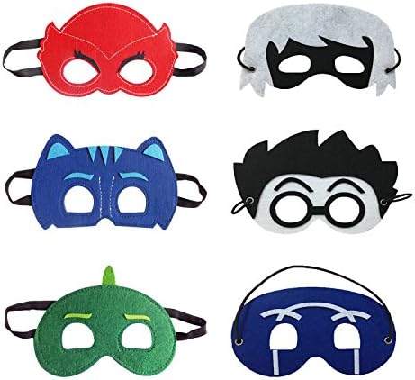 Cartonn Hero Party Favors Dress Up Masks Costumes Set of 6 Masks For Kids