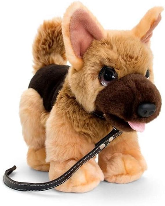 Keel Toys Signature Cuddle Alsatian Puppy On Lead (One Size) (Brown/Black) Amazon.co.uk Clothing