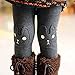Shouhengda Kid Girl Winter Rabbit Printed Leggings Warm Fleece Pants